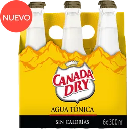 Agua Tónica Canada Dry Cero Calorías 6 Pack x 300 mL