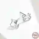 Aretes Para Mujer Hueso Perro Fabricados En Plata 925