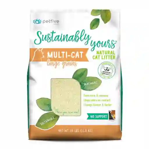 Sustainably Yours Arena Para Gato Granos Grandes 26lb