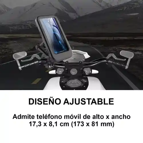 Soporte Estuche Impermeable Para Celular En Moto / Bicicleta