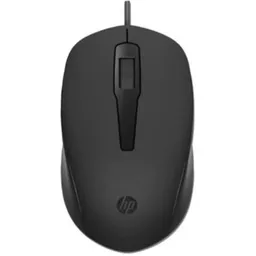 Mouse Alámbrico Hp 150 Con Conexión Usb Y Diseño Ambidiestro Negro