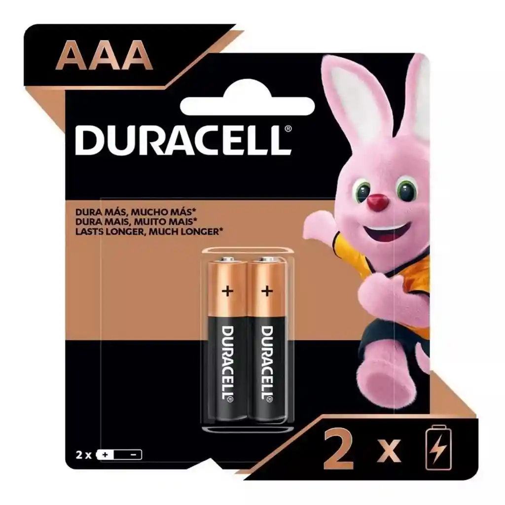 Pilas Duracell Alcalinas Aaa Paquete De 2 Unidades Original Dayoshop