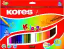 Kores Kolores - Lápices De Colores Triangulares (caja De 36 Colores Surtidos