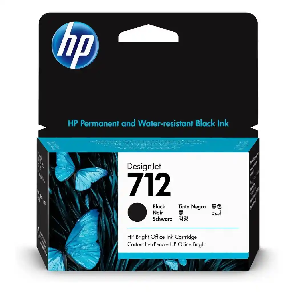 Cartucho De Tinta Hp Desingjet 712 Negro 38ml