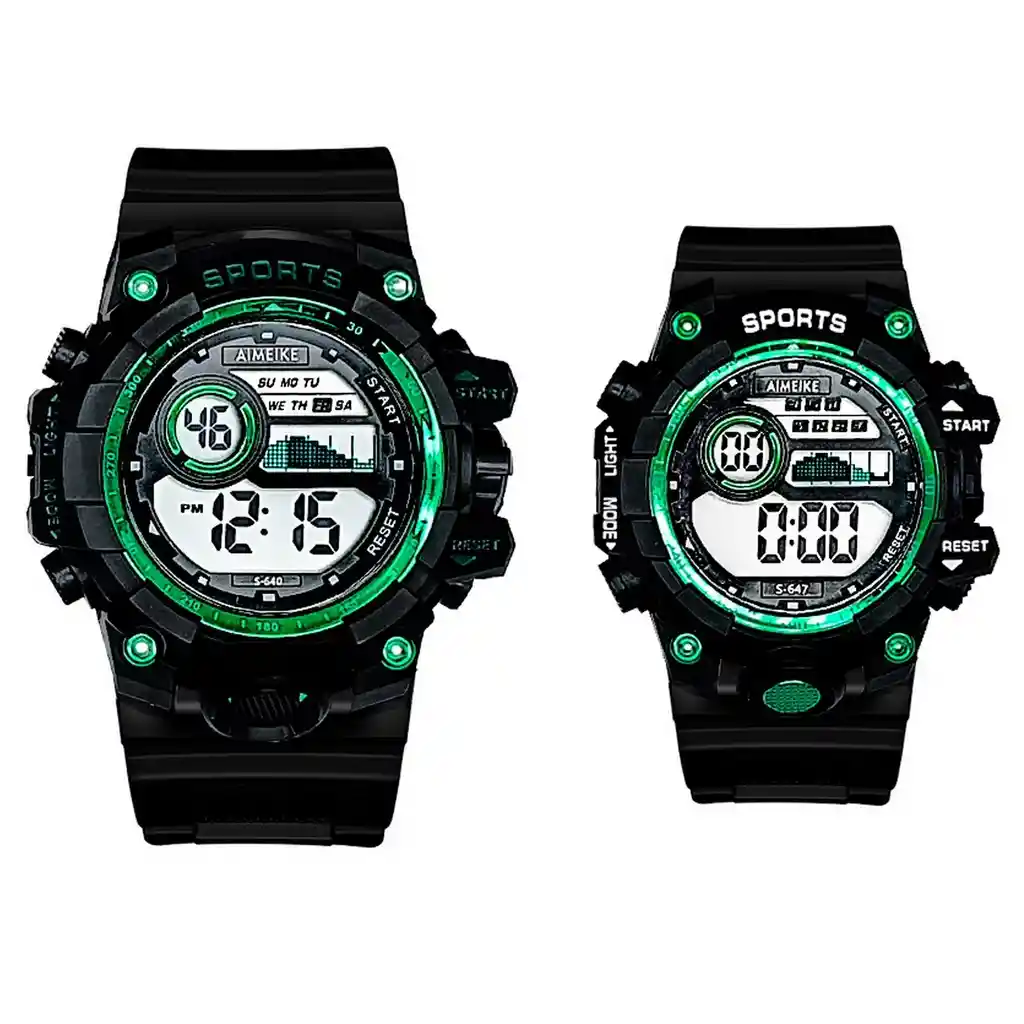 Relojes Pareja Digital Resistente Al Agua Deportivo+ Estuche Dayoshop