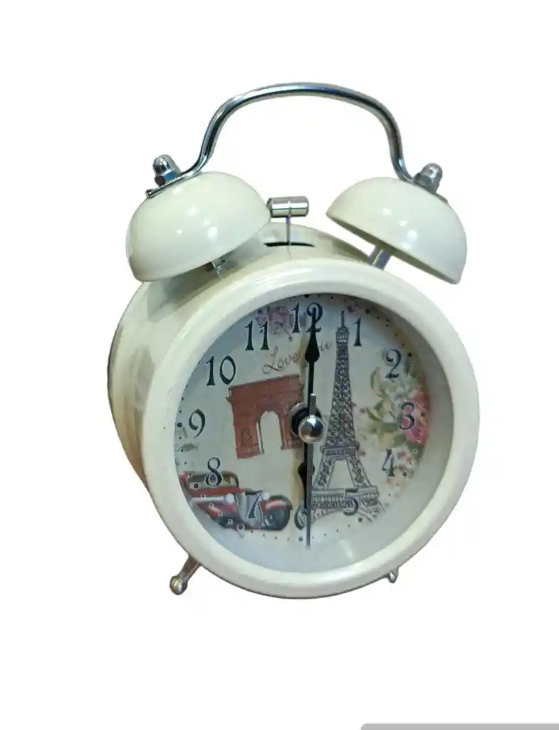 Reloj Despetador Alarma De Mesa Clock Paris