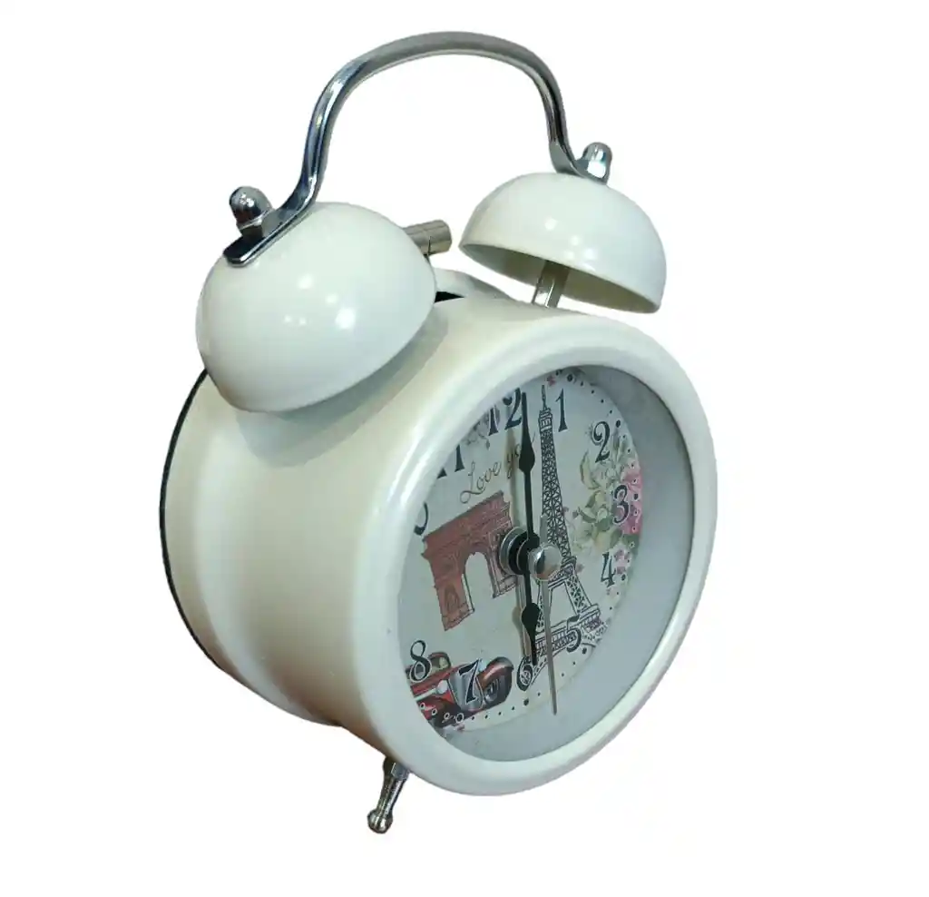 Reloj Despetador Alarma De Mesa Clock Paris