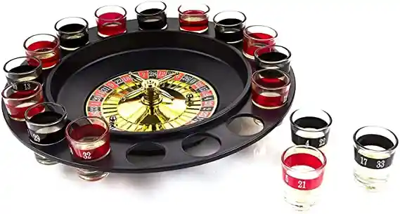 Ruleta De Shots Juego Mesa 16 Copas Juego De Fiesta Bebidas