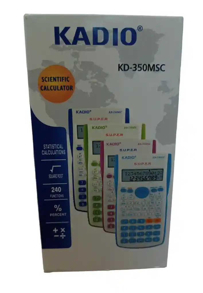 Calculadora Científica Kadio Kd-350msc 240 Funciones