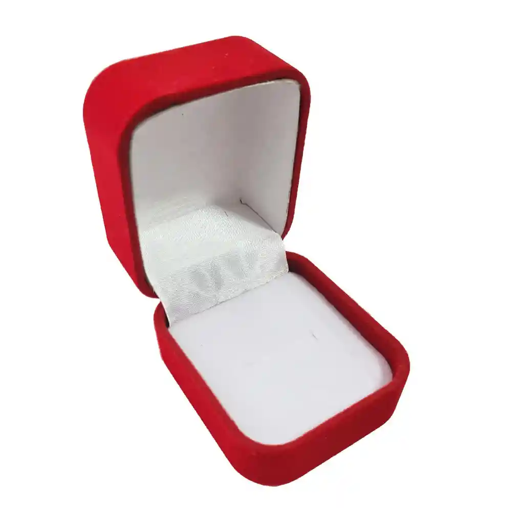 Estuche Caja Anillo Flor Cuadrado Moño, Compromiso, Regalo Dayoshop