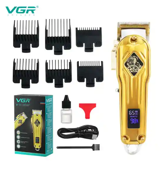  Maquina De Peluqueria Profesional Inalambrica Lcd VGR 267 