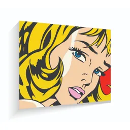 Cuadro Madera Tela Bantec Super Woman 60 X 42 Cm Pop Art