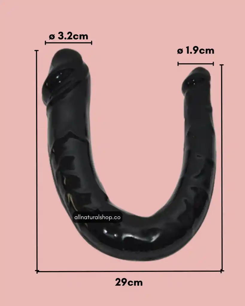 Dildo Doble Penetración Con Forma De U 29 Cm