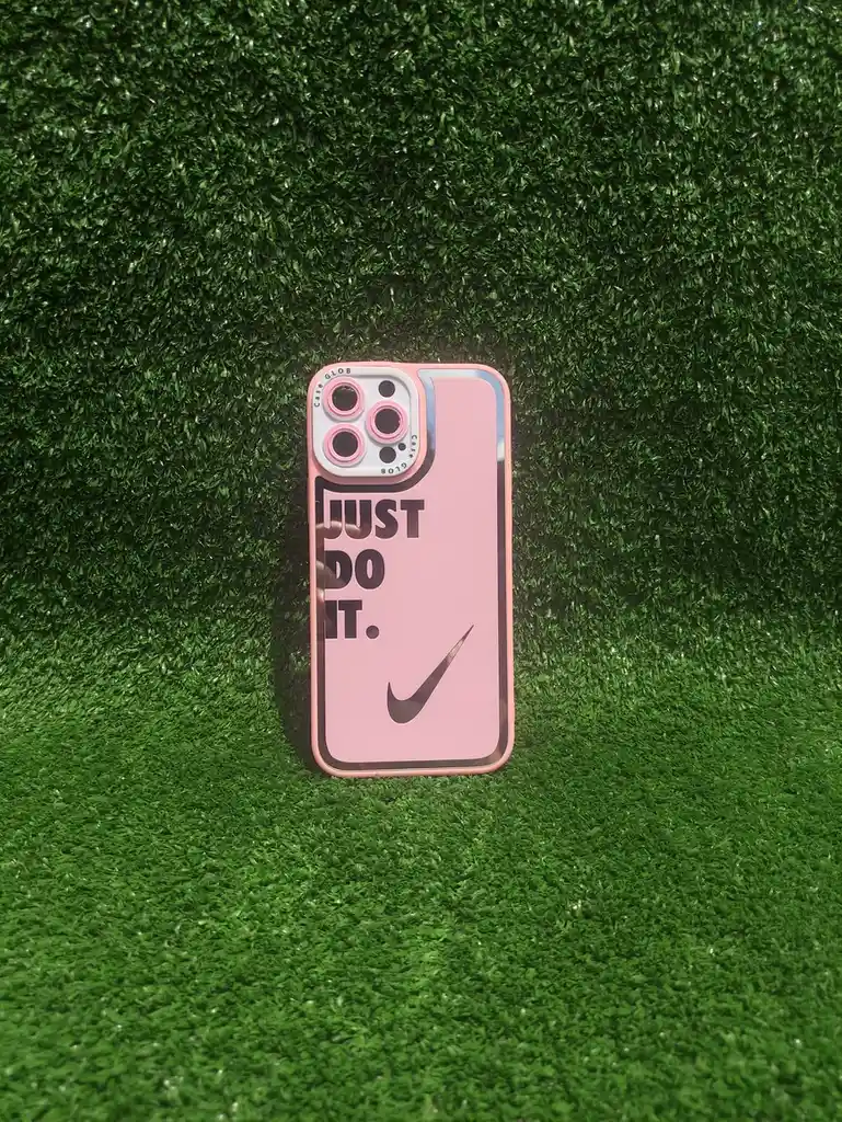 Iphone 13 Pro Max | Forro Protector | Case Rigido | Just Do It Nike Rosado | Case Glob 360 | Bordes Reforzados | Iphone | Carcasa | Funda | Anti Humedad | Full Proteccion