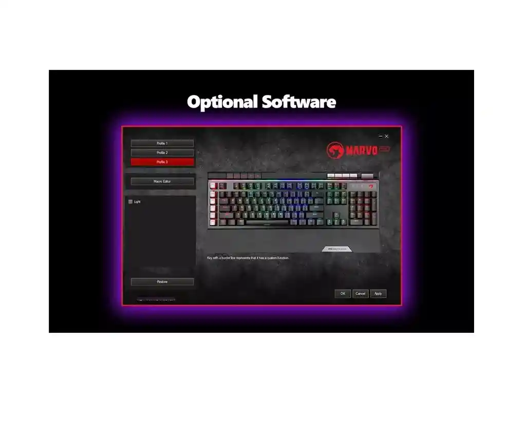 Teclado Gamer Mecanico Marvo Kg965g Rgb Con Macros