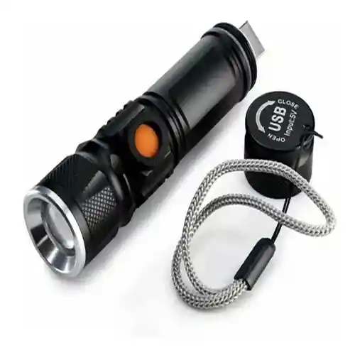 Linterna Recargable Led Tactica Usb