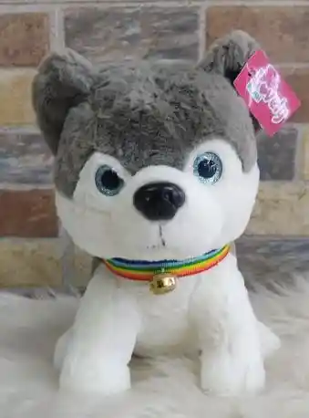 Peluche Perro Con Collar Siberiano