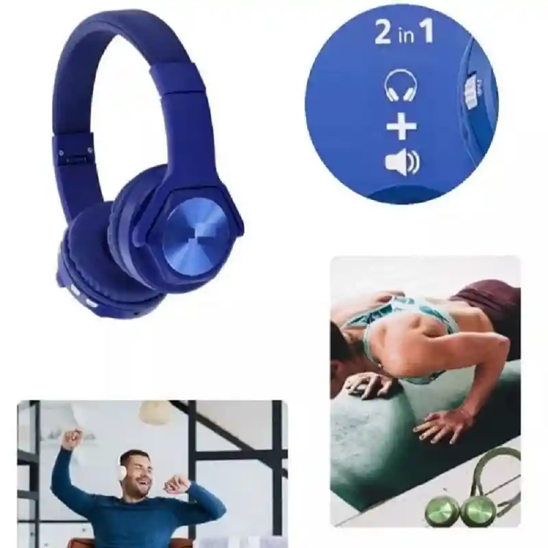  Diadema Parlante Bluetooth 2 En 1 TWS 