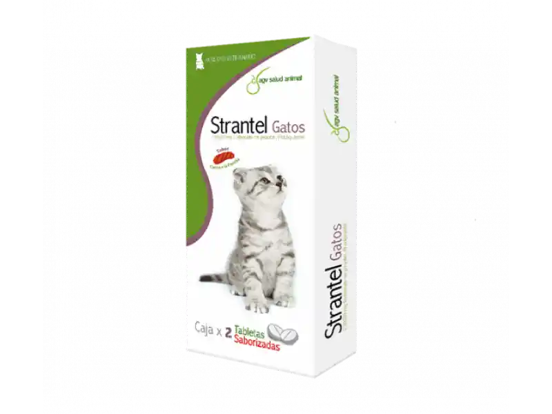 Strantel Gatos X 2 Tabs Saborizadas