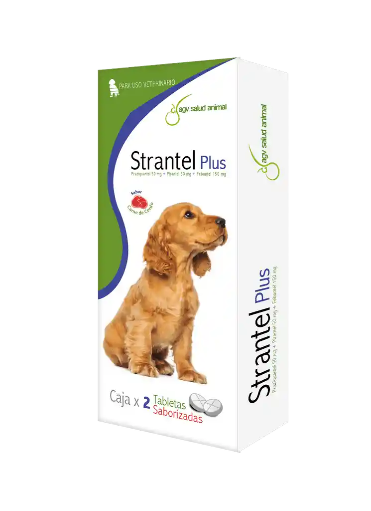 Strantel Plus Perro X 2 Tab Saborizadas