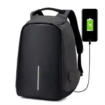 Maleta Antirrobo Mochila Morral Antirobo Con Cable Seguridad Negro