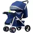 Coche Para Bebe Con Capota Expandible Musical Reversible Azul 602-1