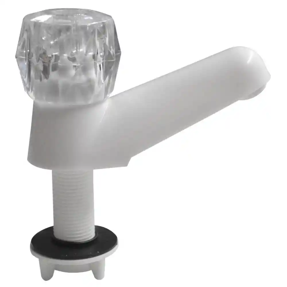 Llave Lavamanos Plastica Blanca Plastgrifos (3281082)