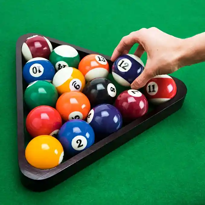 Juego De Pool Bolas De Billar Brillantes Finas Caja Negra