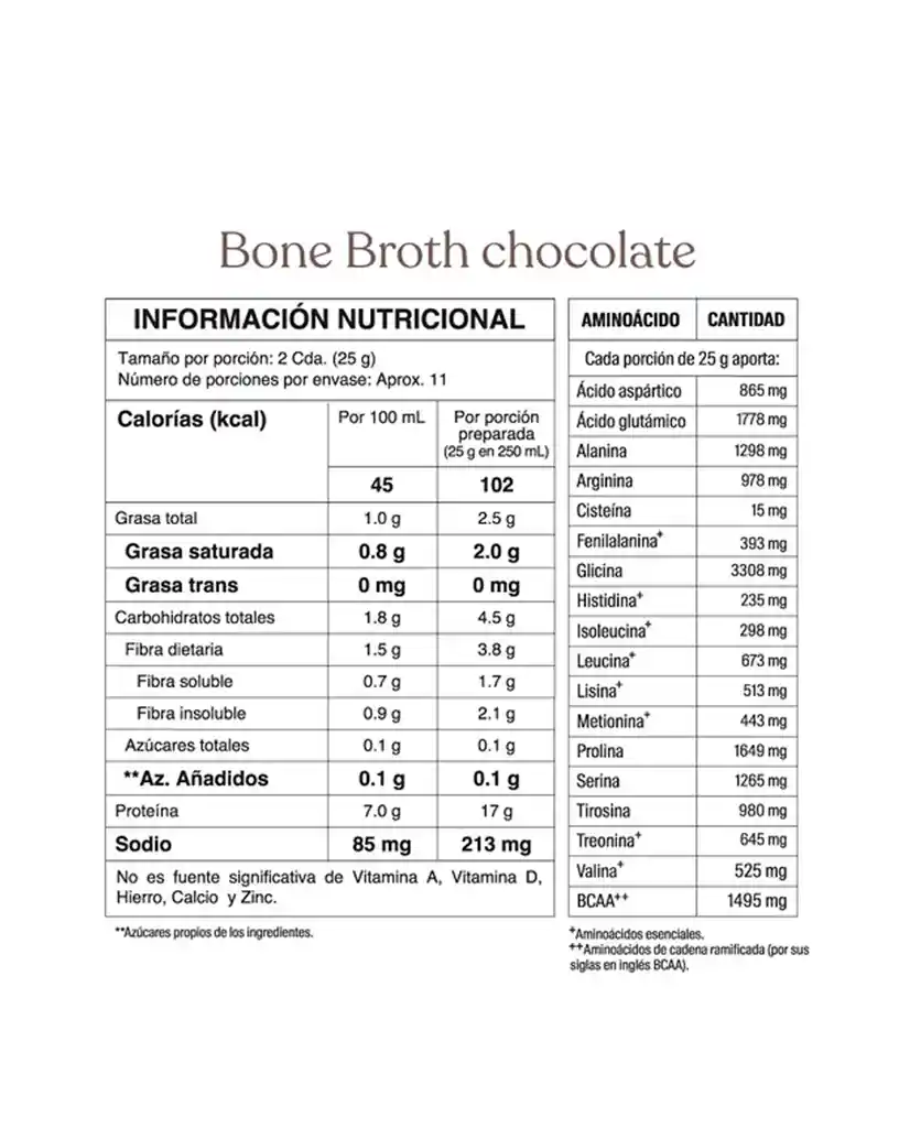 Proteina Bone Bronth Power Chocolate Savvy 280 Gr