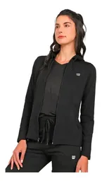 Buzo Deportivo Saco Con Capucha Wilson French 98395 Mujer Negro Xl