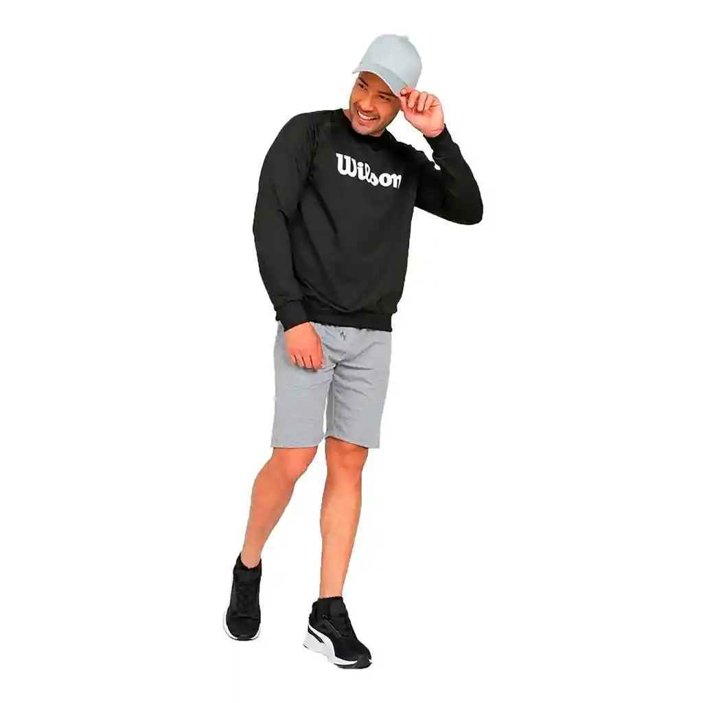 Pantaloneta Deportiva Short Wilson French 79514 Hombre Gym Jaspe Xl