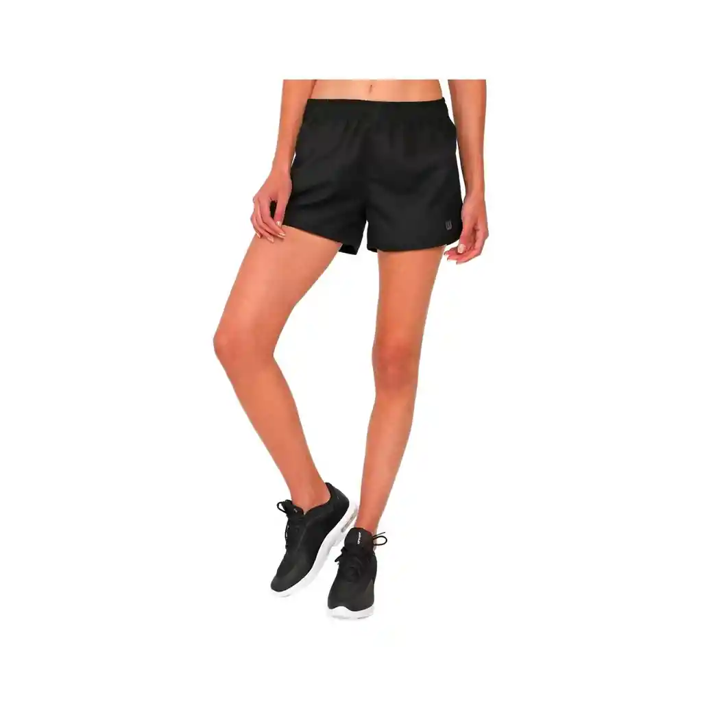 Pantaloneta Deportiva Short Wilson Micro 79329 Mujer Gym Fitness Negro S
