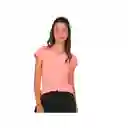 Camiseta Cuello V Wilson Deslavada 71592 Mujer Gym Fitness Coral S