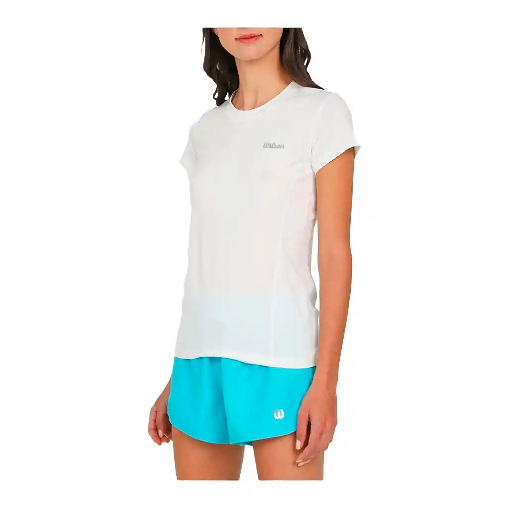 Camiseta Cuello Redondo Wilson Ultra Light 58986 Mujer Gym Blanco M