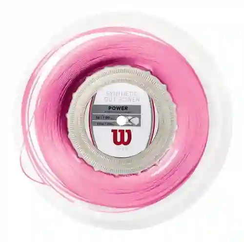 Cuerda Para Raqueta De Tenis Wilson Synthetic Gut Power 16 - Set 11m Rosado