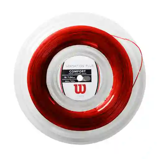 Cuerda Para Raqueta Tenis Wilson Sensation Plus 16 - Set 11m Rojo