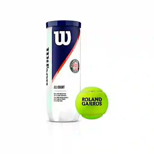 Tubos De 3 Pelotas De Tenis Wilson Roland Garros All Court Oficial