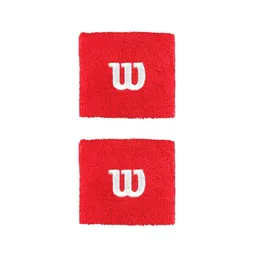 Par De Muñequeras De Tenis Deportiva Sudor Wilson Unitalla Rojo
