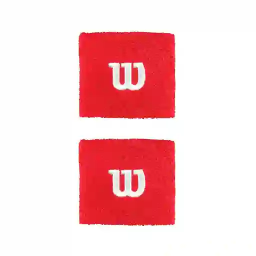 Par De Muñequeras De Tenis Deportiva Sudor Wilson Unitalla Rojo