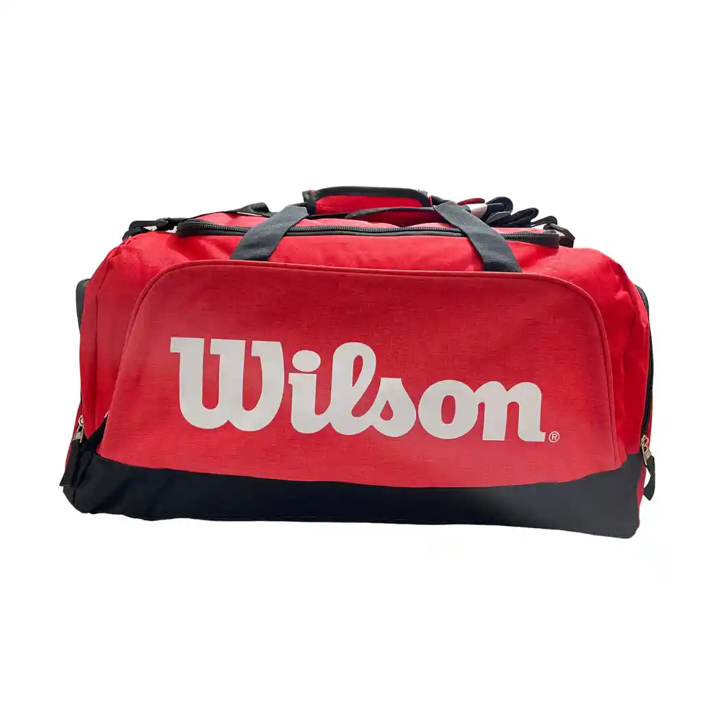 Bolso Deportivo Gym Entrenamiento Wilson Casual Viaje Hombre Mujer Rojo