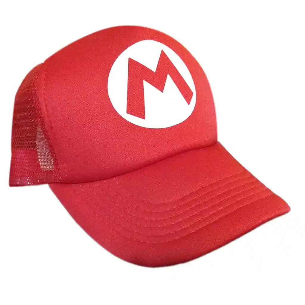 Gorra Camionera Mario Bros Diseños Trucker Roja Cachucha - Mario Niños