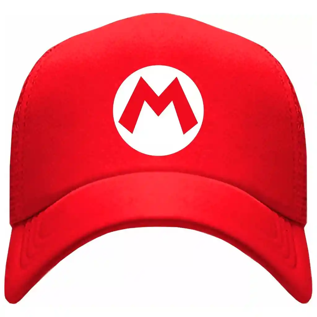 Gorra Camionera Mario Bros Diseños Trucker Roja Cachucha - Mario Niños