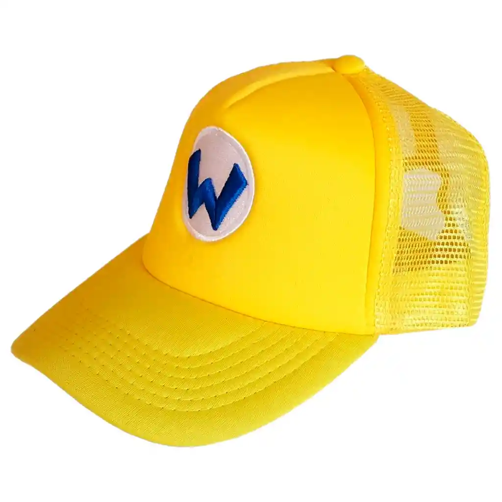 Gorra Camionera Mario Bros Diseños Trucker Amarilla Cachucha - Wario Adultos