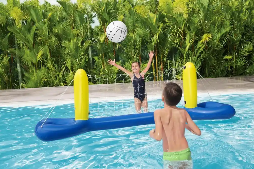 Cancha Juego Inflable Bestway Malla Voleibol Piscina 52133 Dayoshop