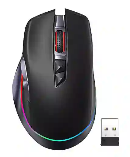Mouse Gamer Inalambrico Recargable Con 8 Botones Programable