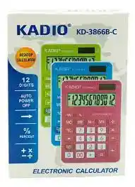 Calculadora Kadio 12 Digitos Kd-3866bc Colores