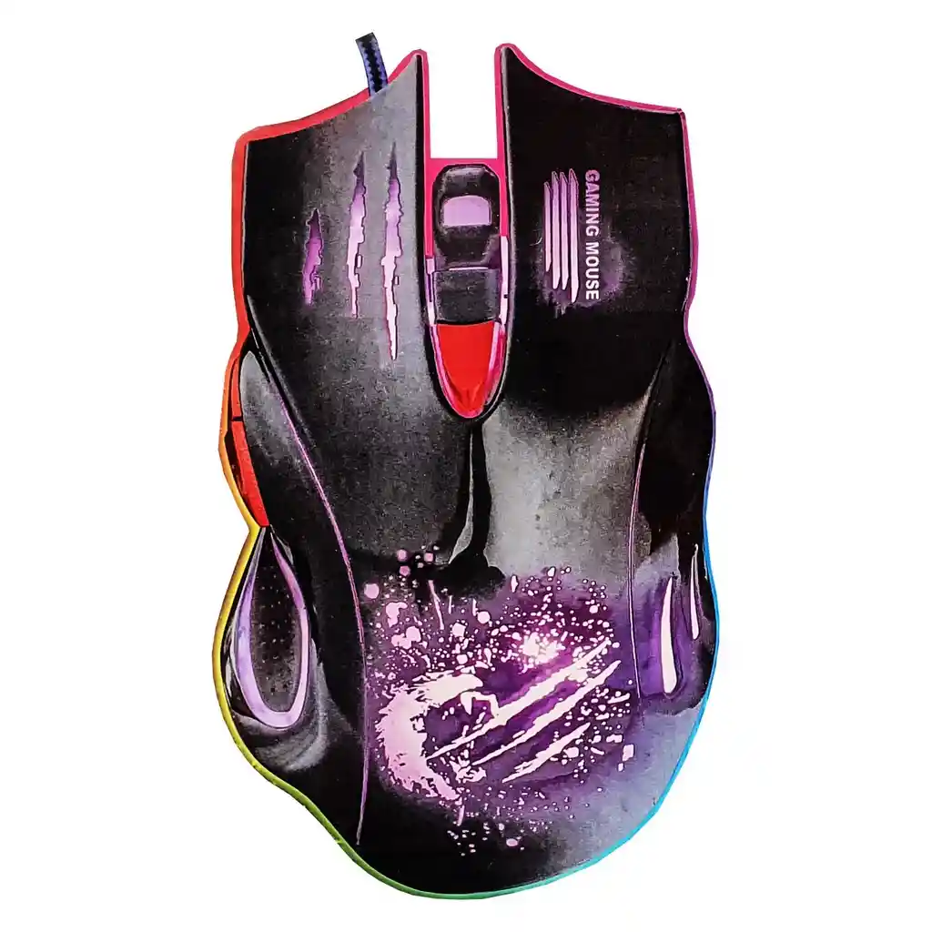 Mouse Gamer Para Juego Ergonomico K17 Luces 3600 Dpi Dayoshop