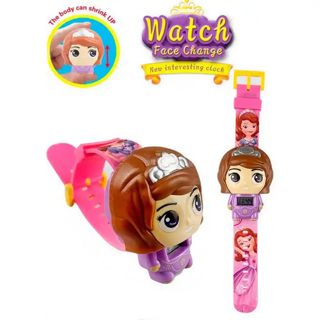 Reloj Niñas Digital Retractil Princesa Disney Dayoshop