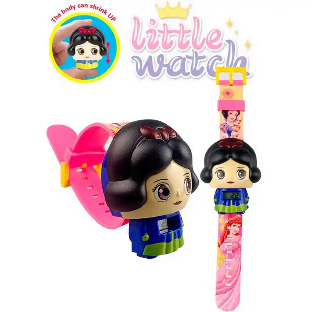 Reloj Niñas Digital Retractil Princesa Disney Dayoshop