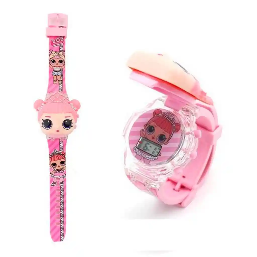 Reloj Niños Digital Luces Sonido Tapa Infantil Muñeca Lol Dayoshop